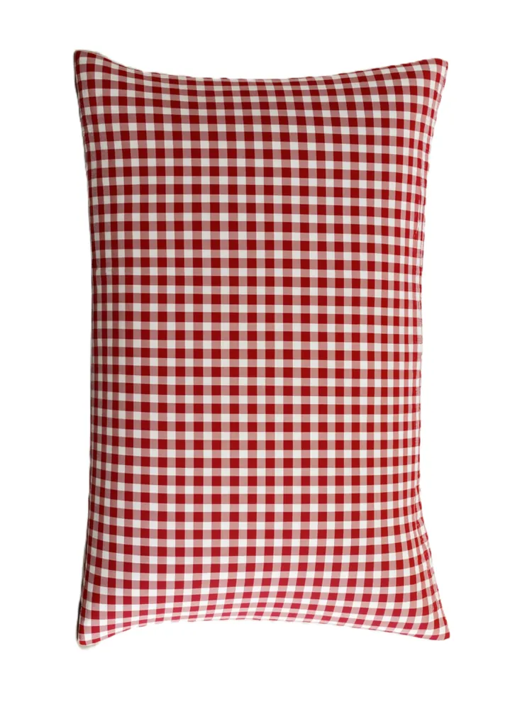 Pure Cotton Check Pattern Pillow Cover